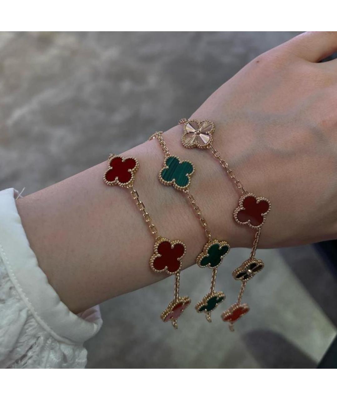 VAN CLEEF & ARPELS Зеленый браслет из желтого золота, фото 5