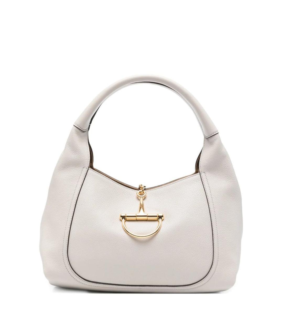 GUCCI Серая кожаная сумка тоут, фото 1