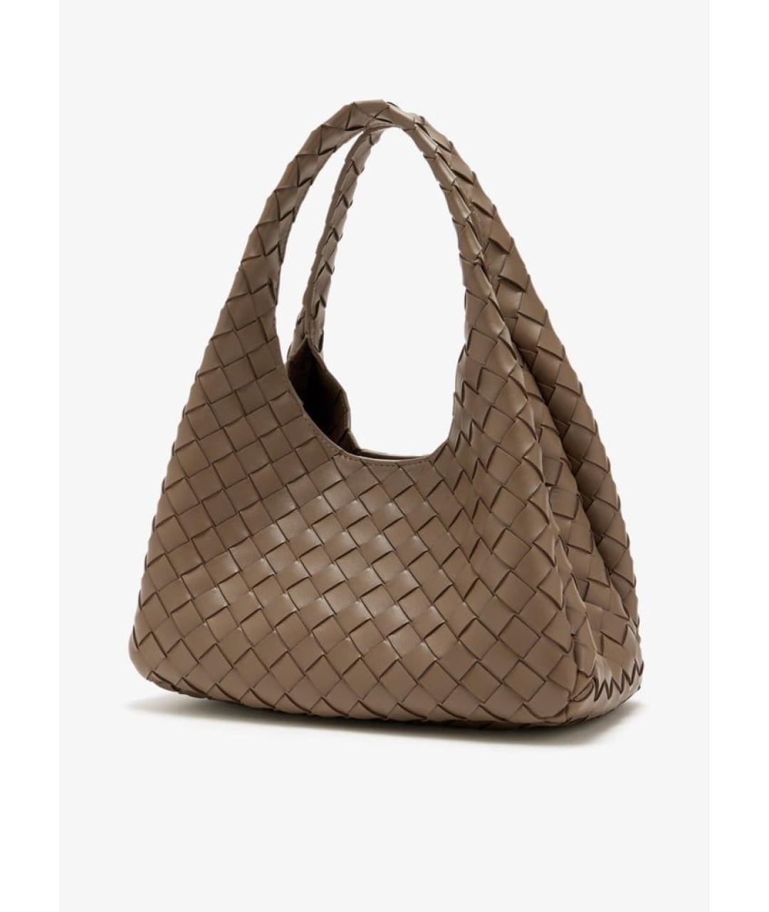 BOTTEGA VENETA Хаки кожаная сумка тоут, фото 3