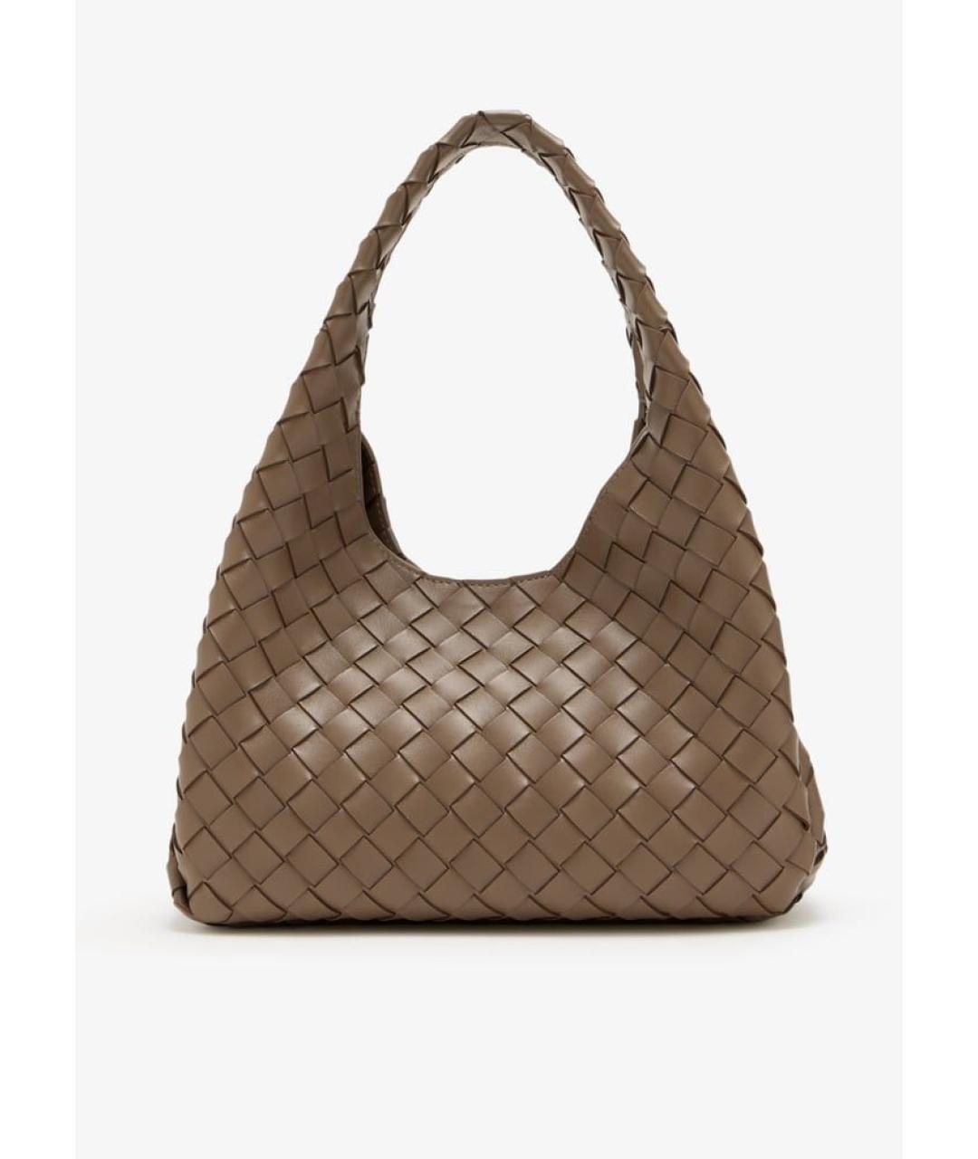 BOTTEGA VENETA Хаки кожаная сумка тоут, фото 5