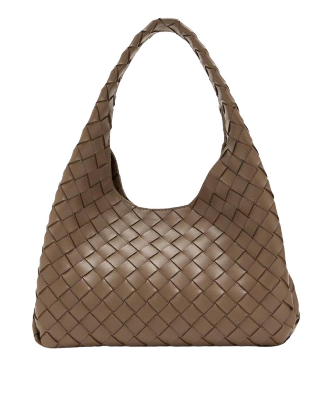 BOTTEGA VENETA Хаки кожаная сумка тоут, фото 1
