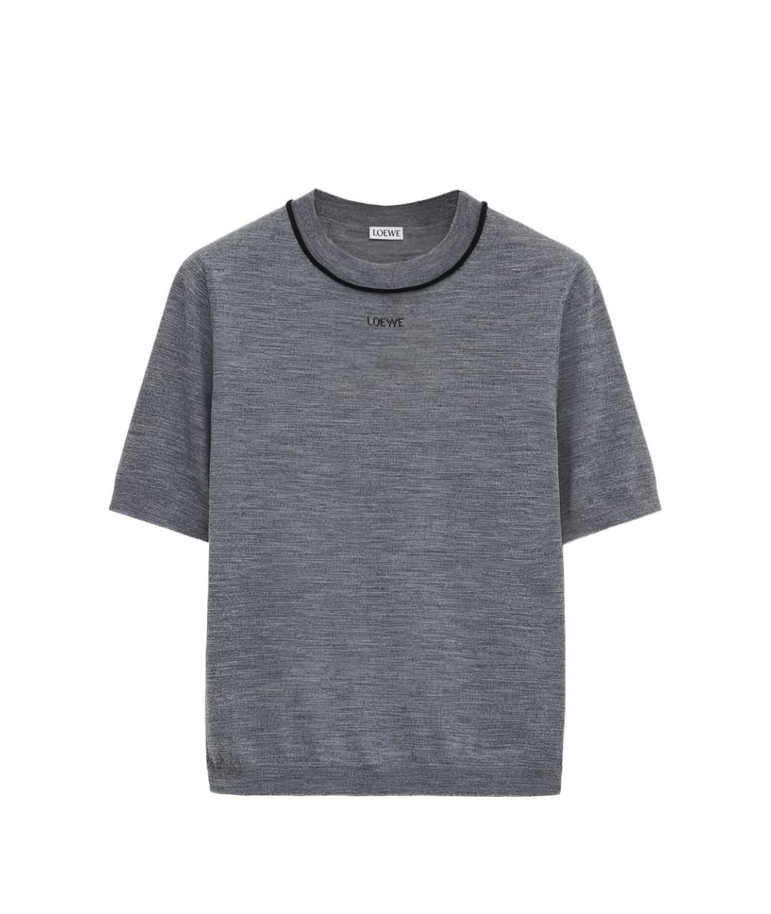 LOEWE Серый шерстяной джемпер / свитер, фото 1