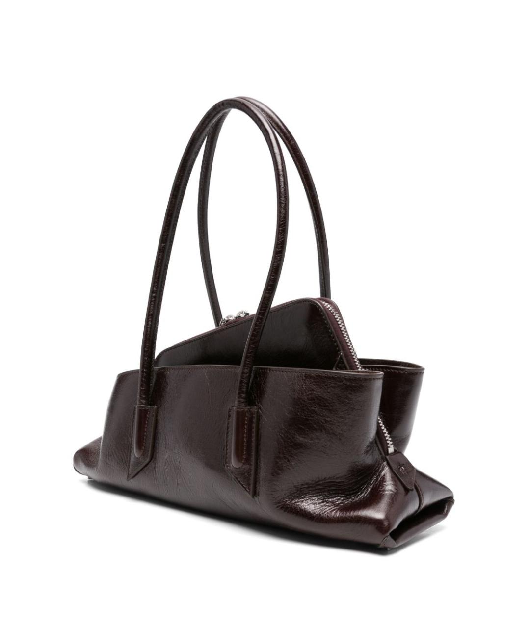 THE ATTICO Коричневая кожаная сумка тоут, фото 4