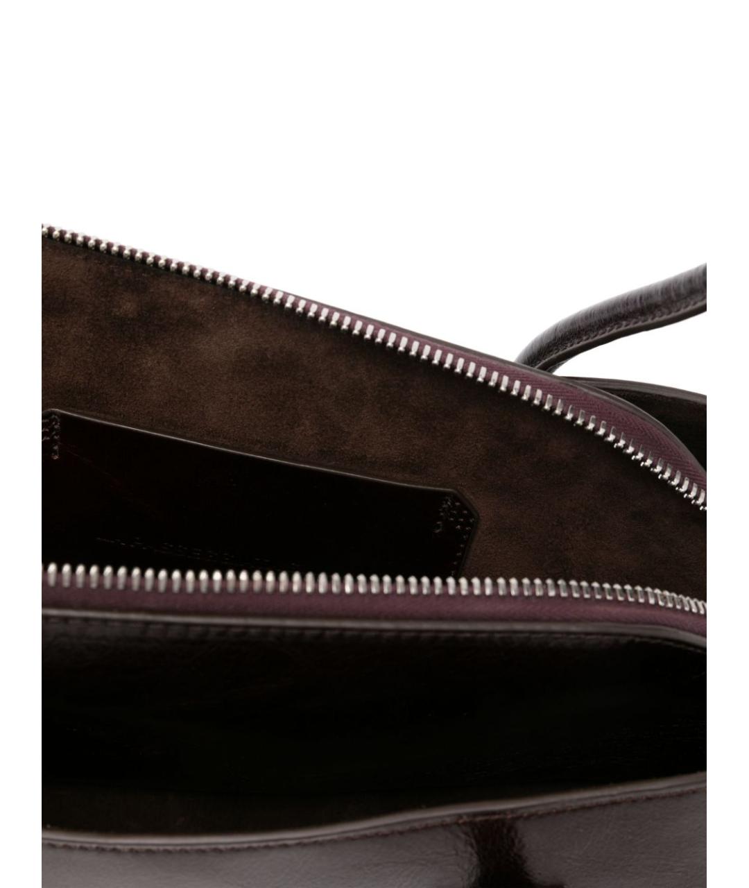 THE ATTICO Коричневая кожаная сумка тоут, фото 3