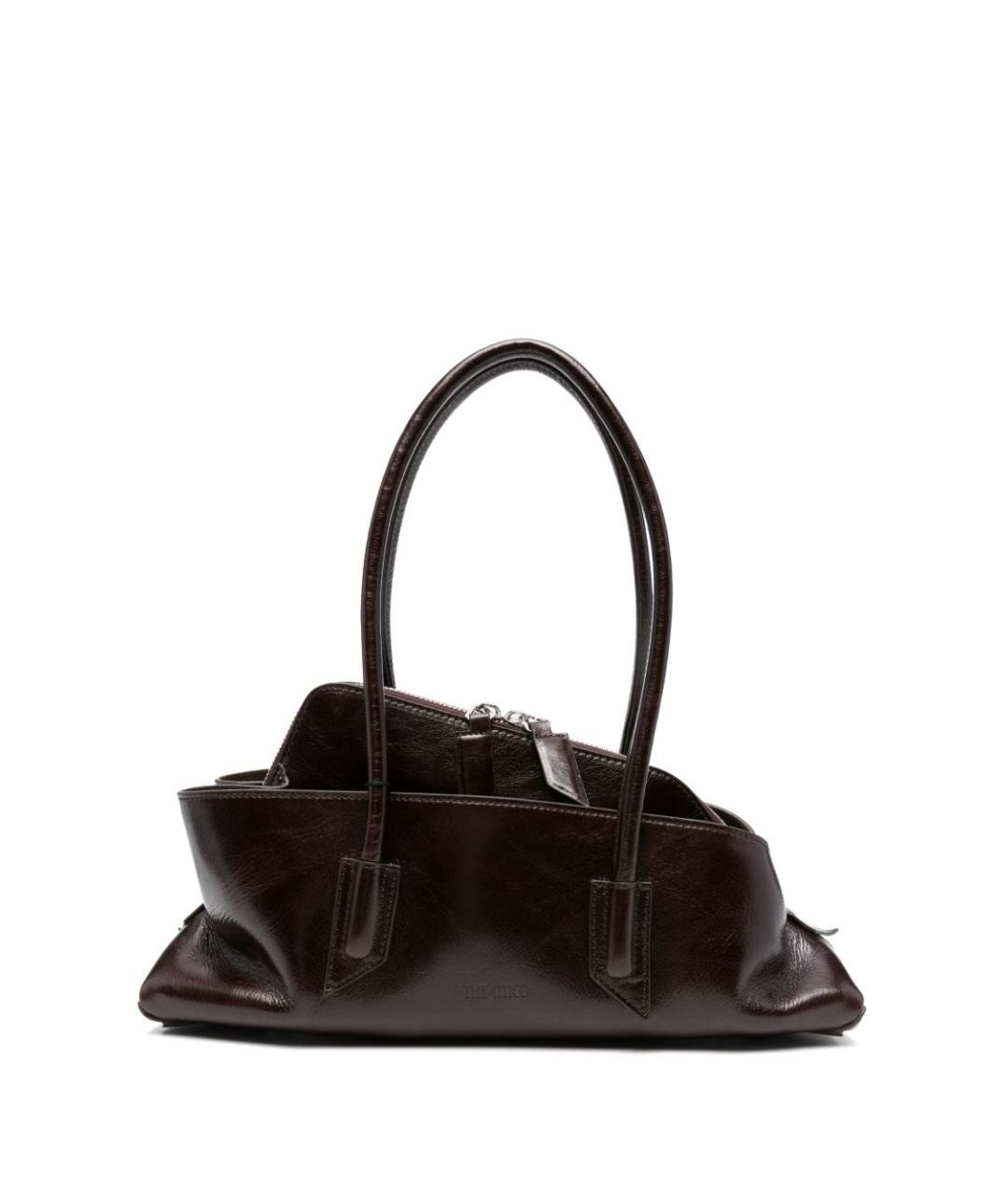 THE ATTICO Коричневая кожаная сумка тоут, фото 1