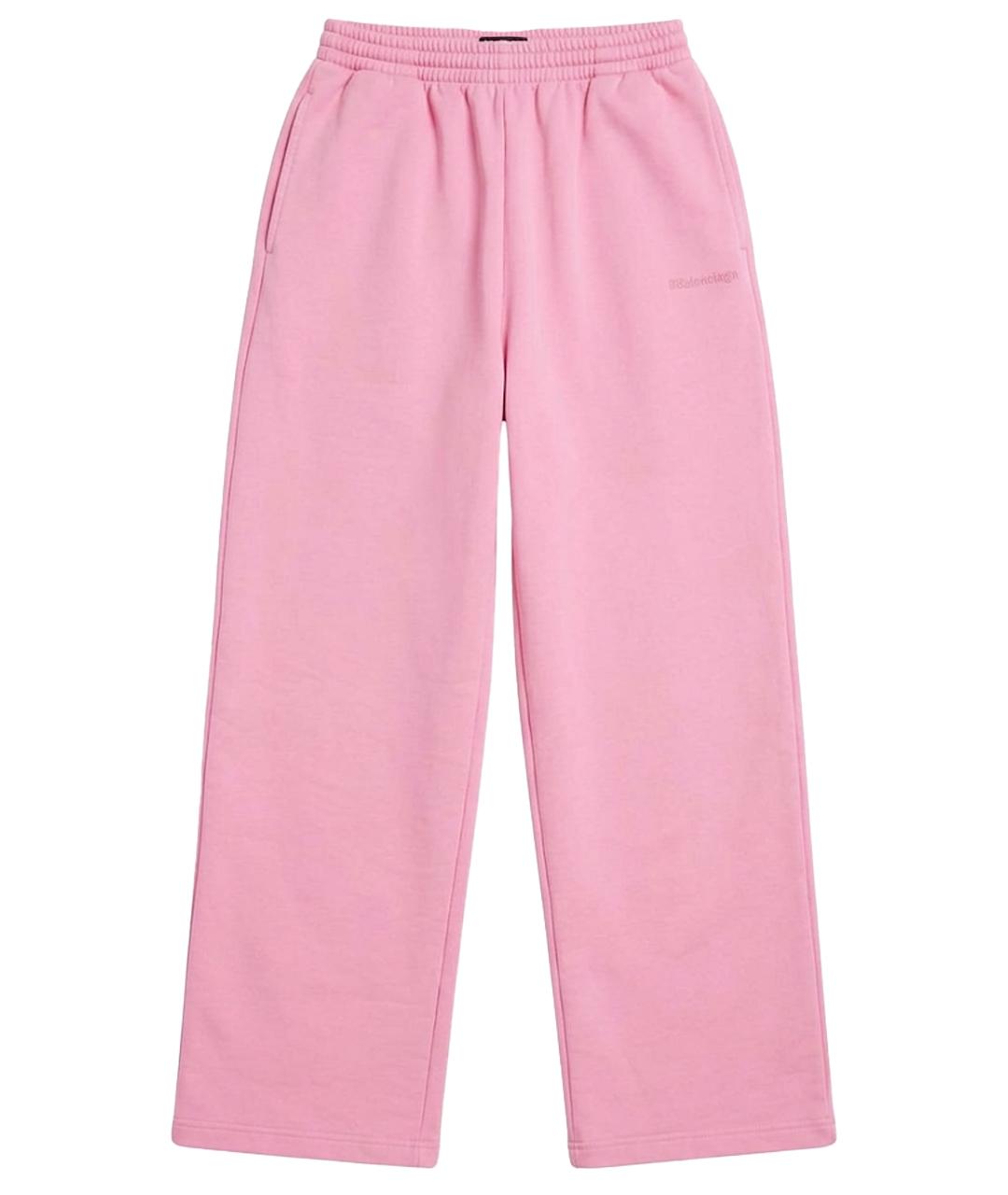 BALENCIAGA Розовые хлопковые спортивные брюки и шорты, фото 1