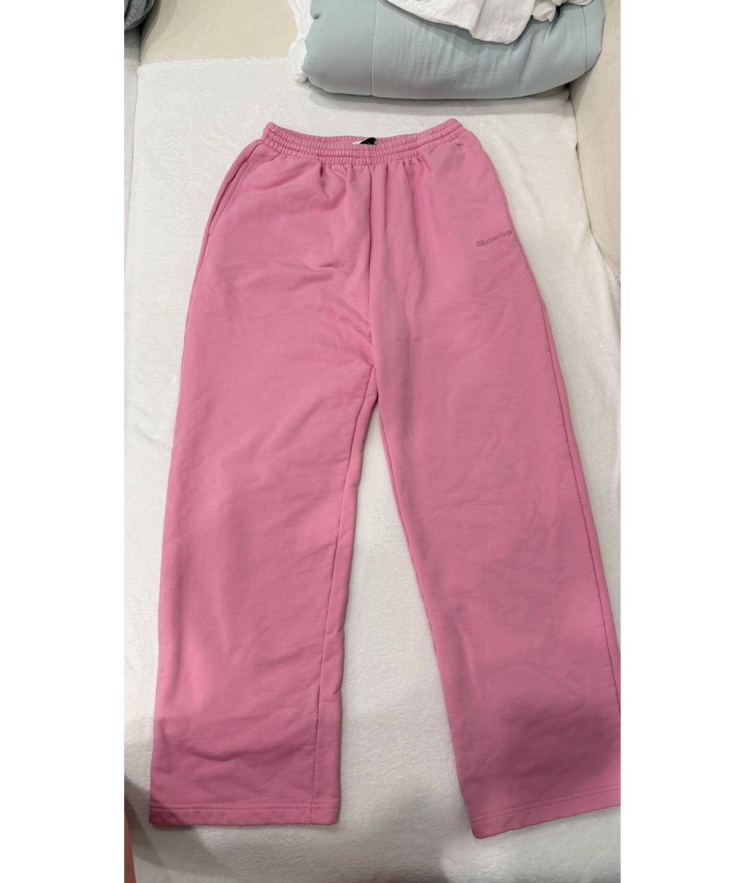 BALENCIAGA Розовые хлопковые спортивные брюки и шорты, фото 5