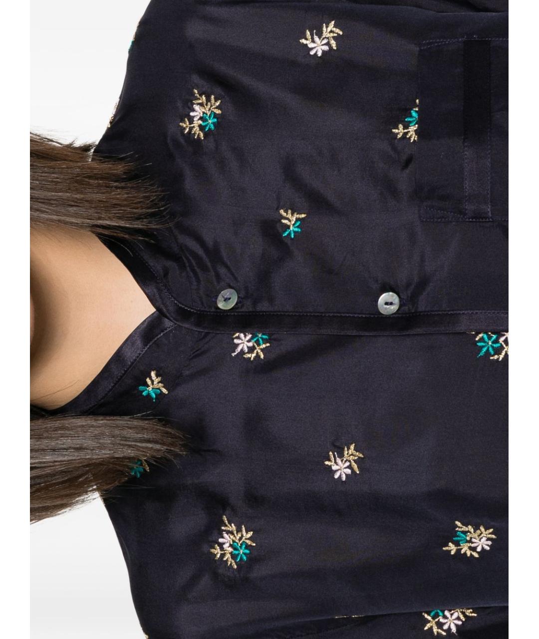 FORTE FORTE Синяя шелковая рубашка, фото 4