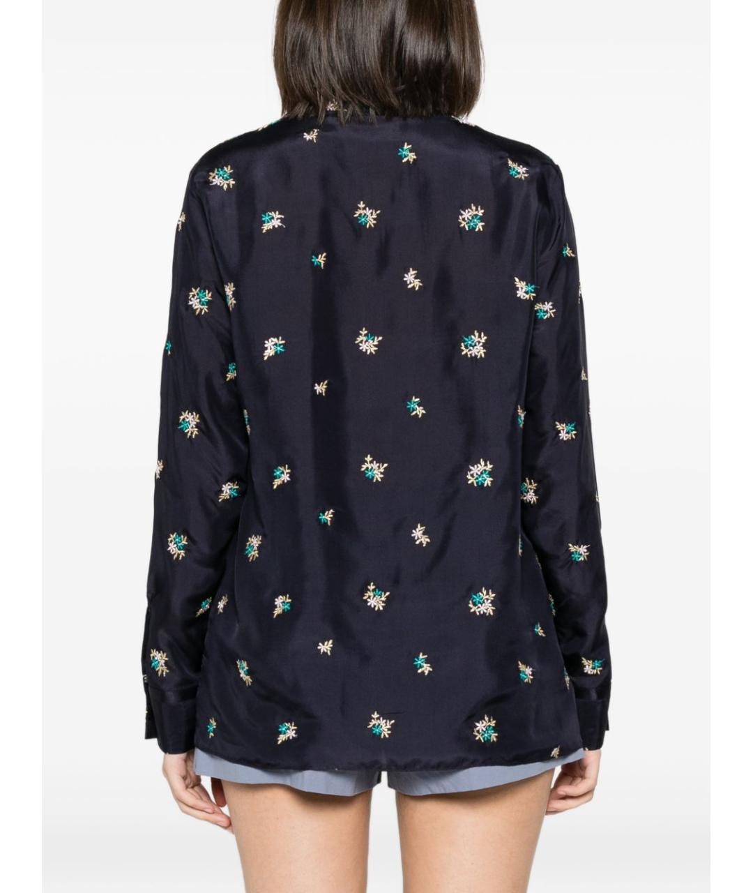 FORTE FORTE Синяя шелковая рубашка, фото 5