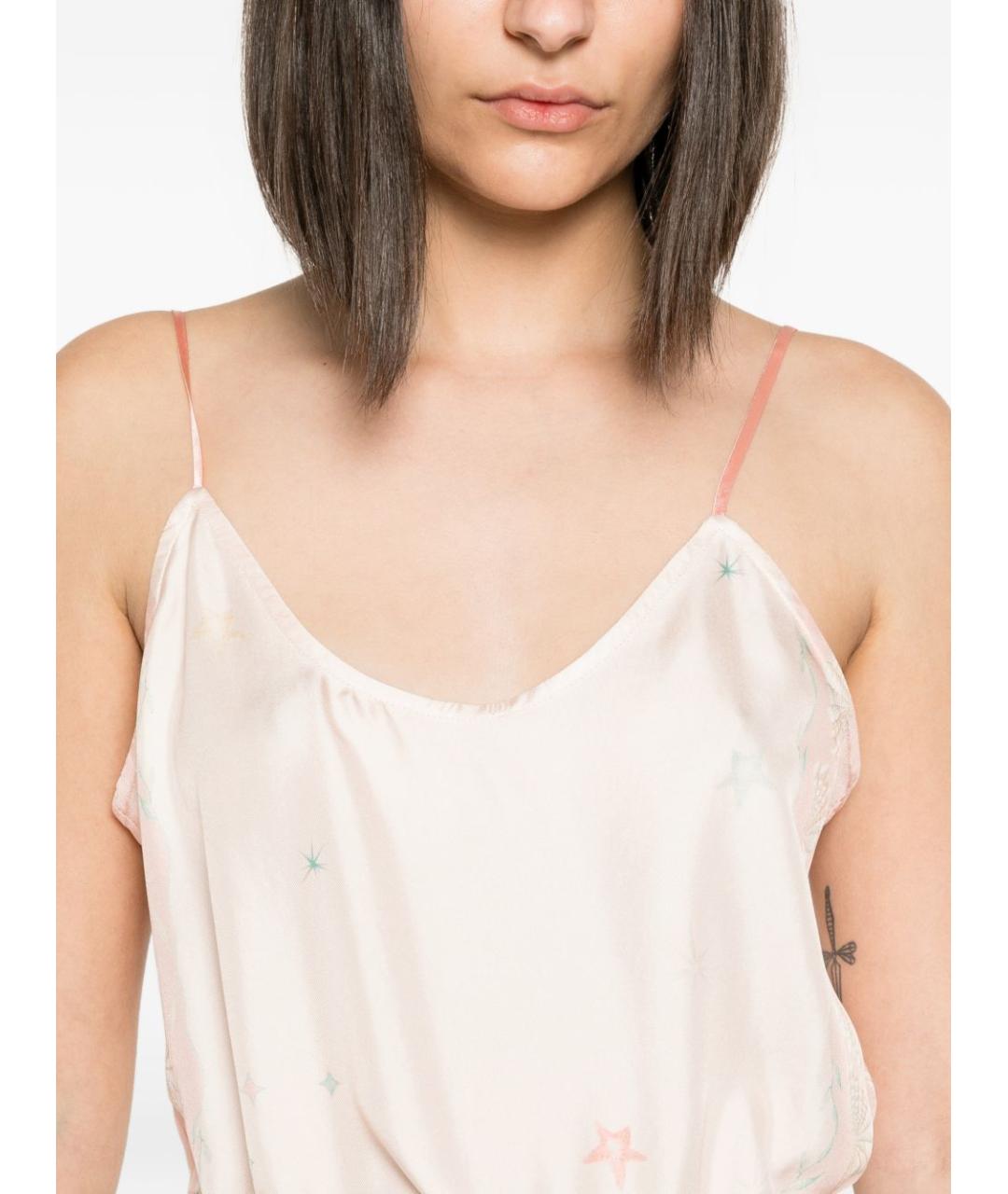 FORTE FORTE Розовая шелковая майка, фото 5