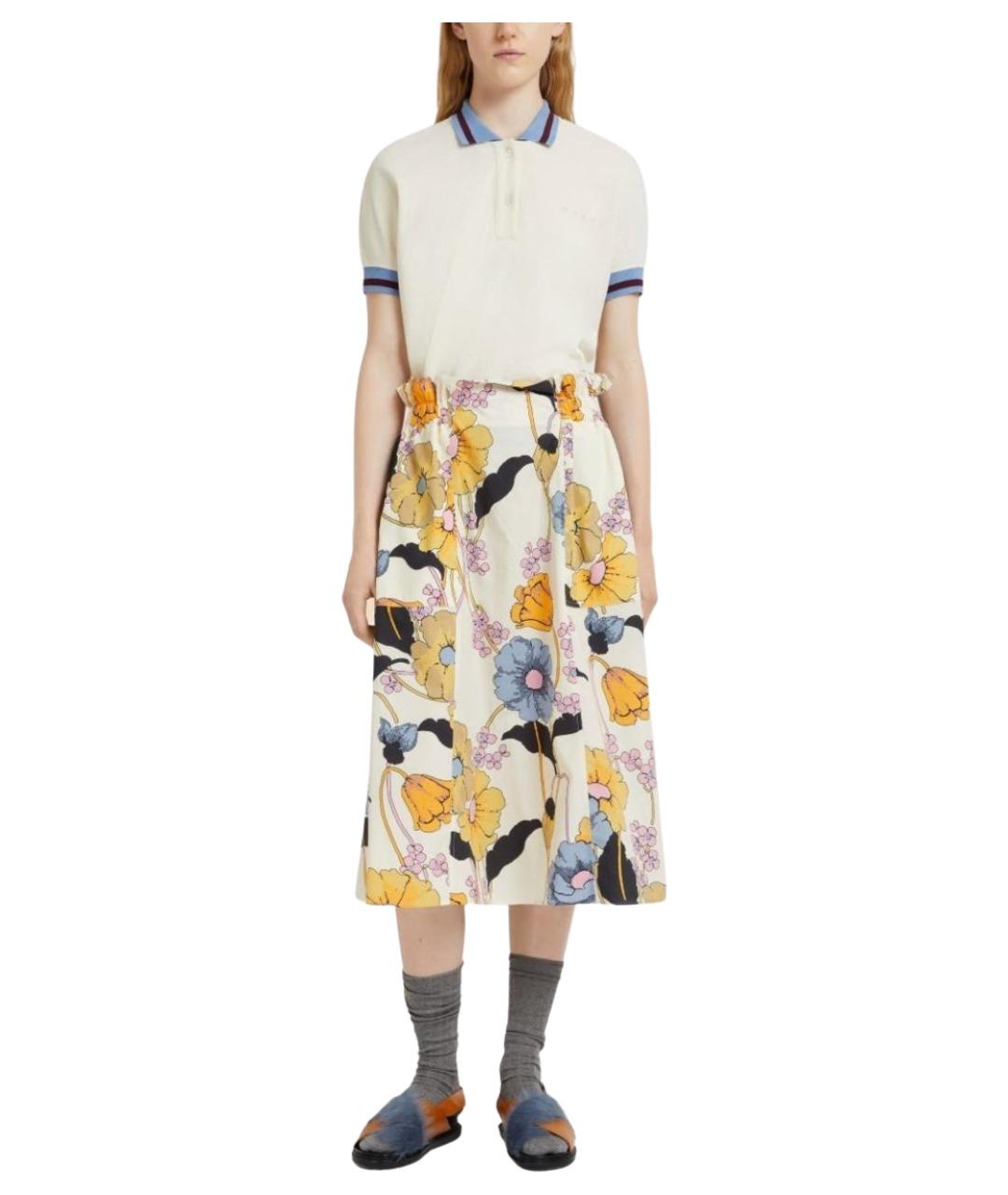 MARNI Мульти хлопковая юбка миди, фото 4