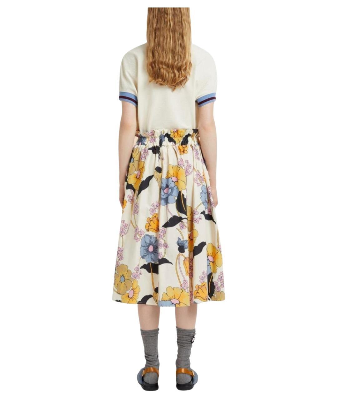 MARNI Мульти хлопковая юбка миди, фото 3