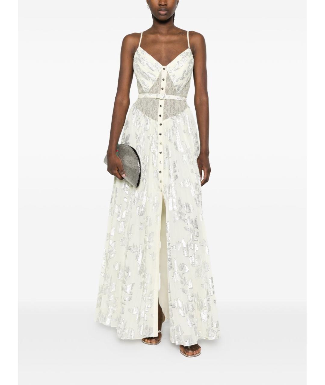 SELF-PORTRAIT Желтое полиэстеровое вечернее платье, фото 3