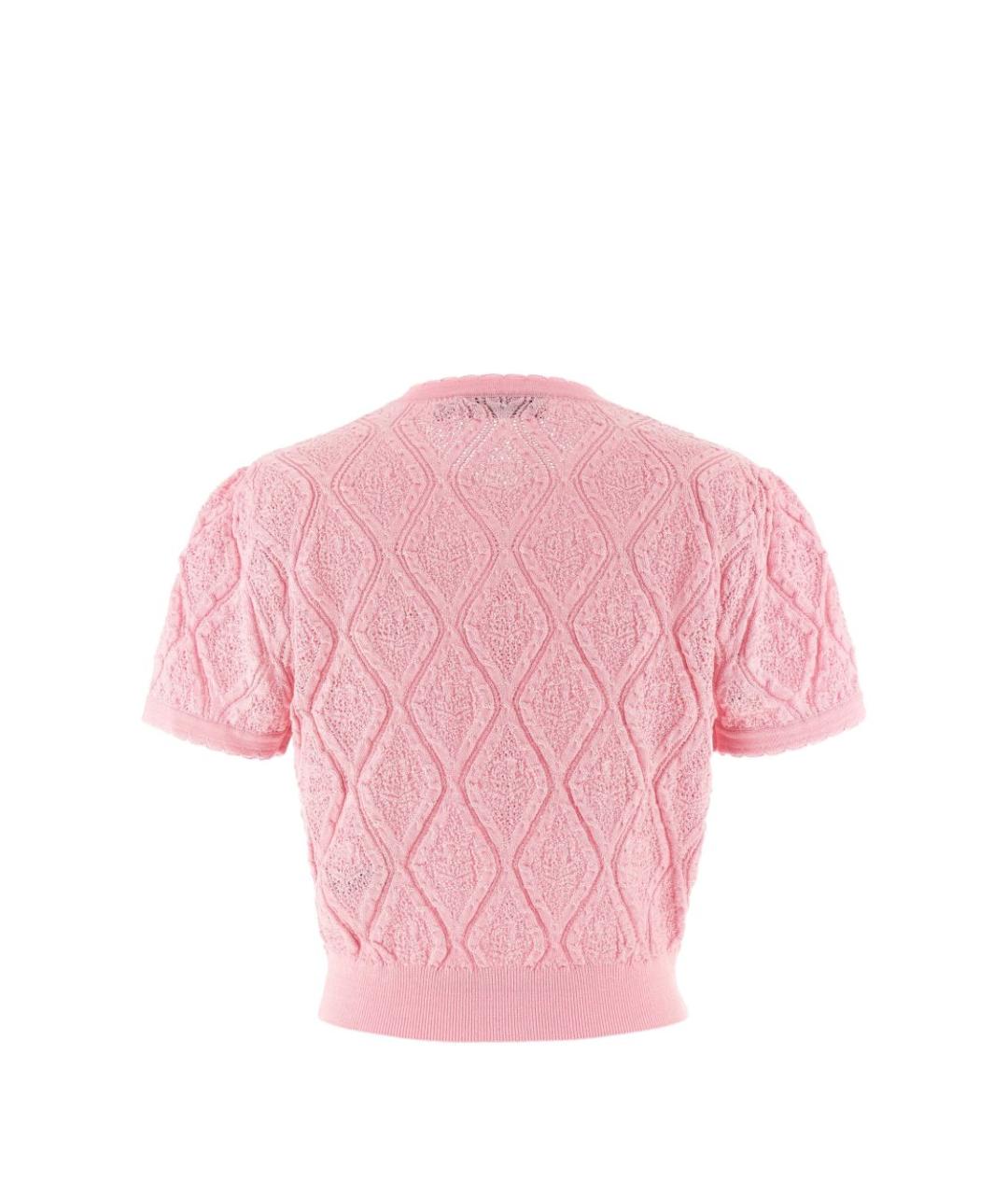 SELF-PORTRAIT Розовый хлопковый джемпер / свитер, фото 4