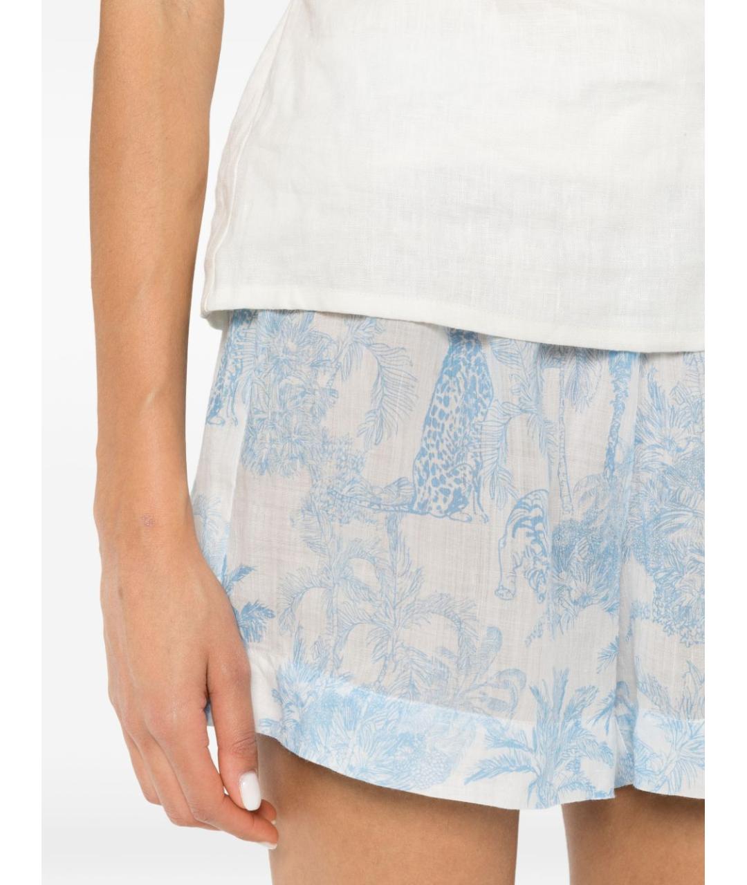 MC2 SAINT BARTH Голубые хлопковые шорты, фото 2
