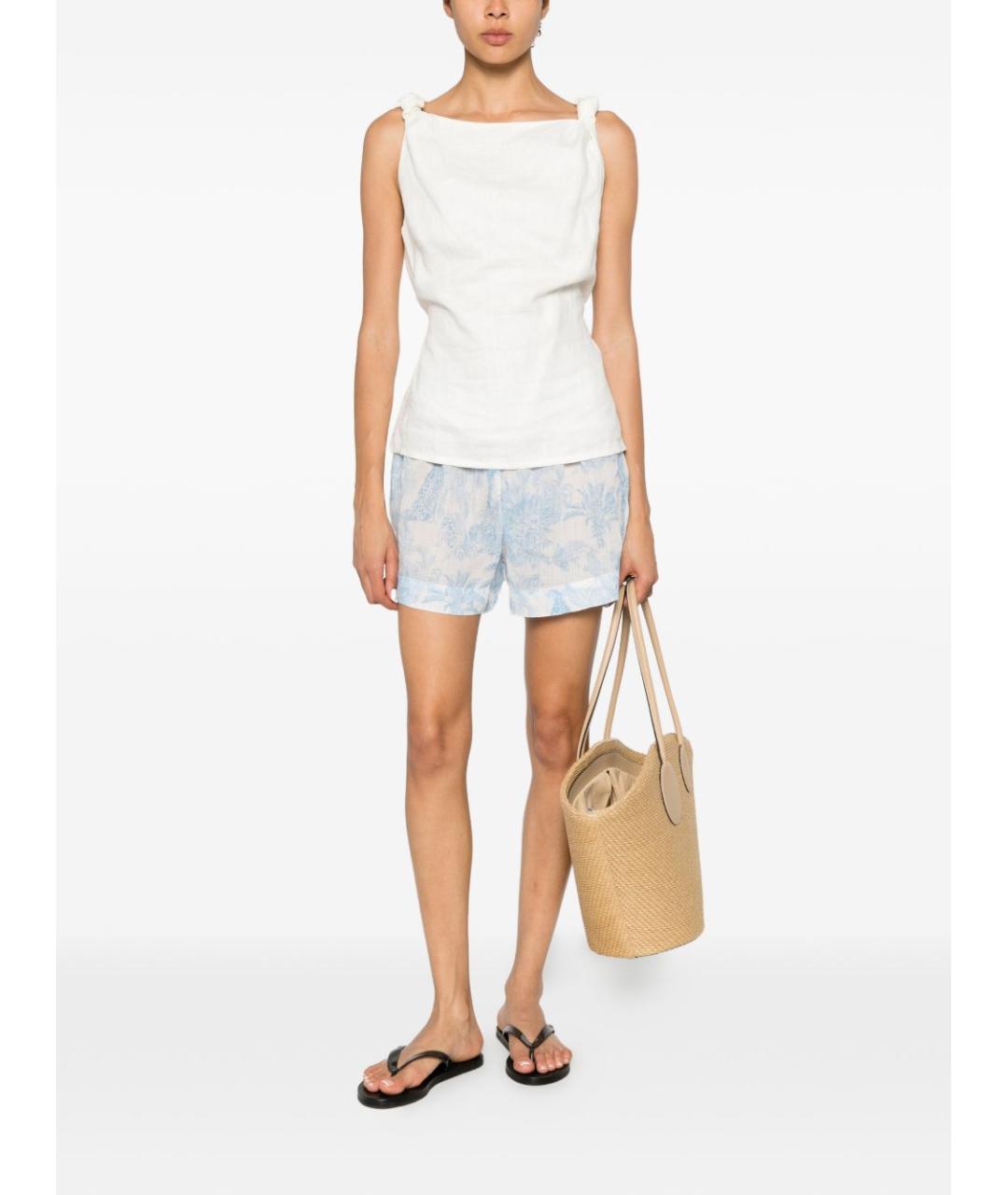 MC2 SAINT BARTH Голубые хлопковые шорты, фото 3