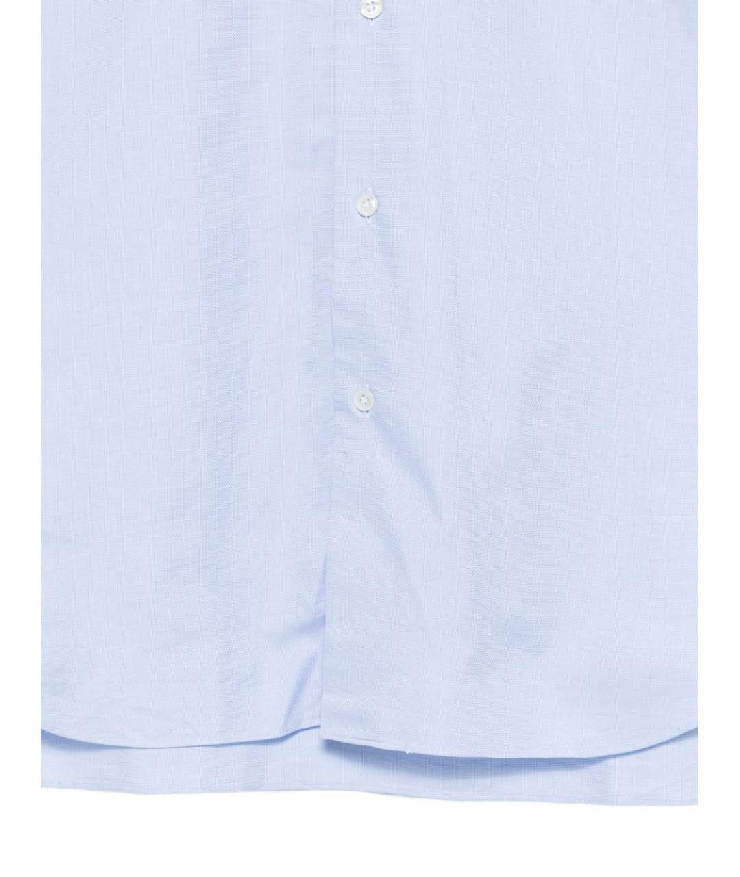 BARBA Голубая хлопковая классическая рубашка, фото 3
