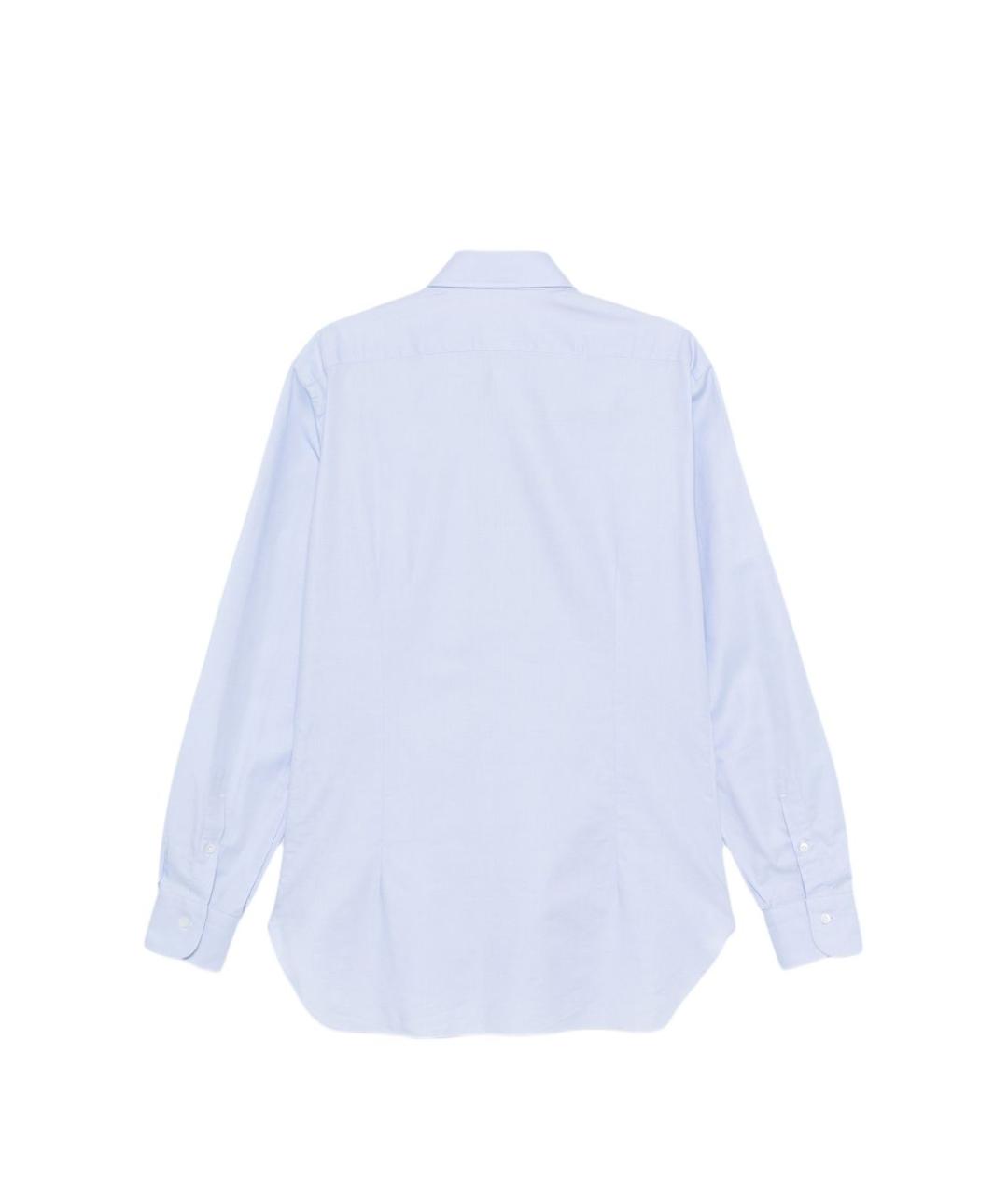 BARBA Голубая хлопковая классическая рубашка, фото 2