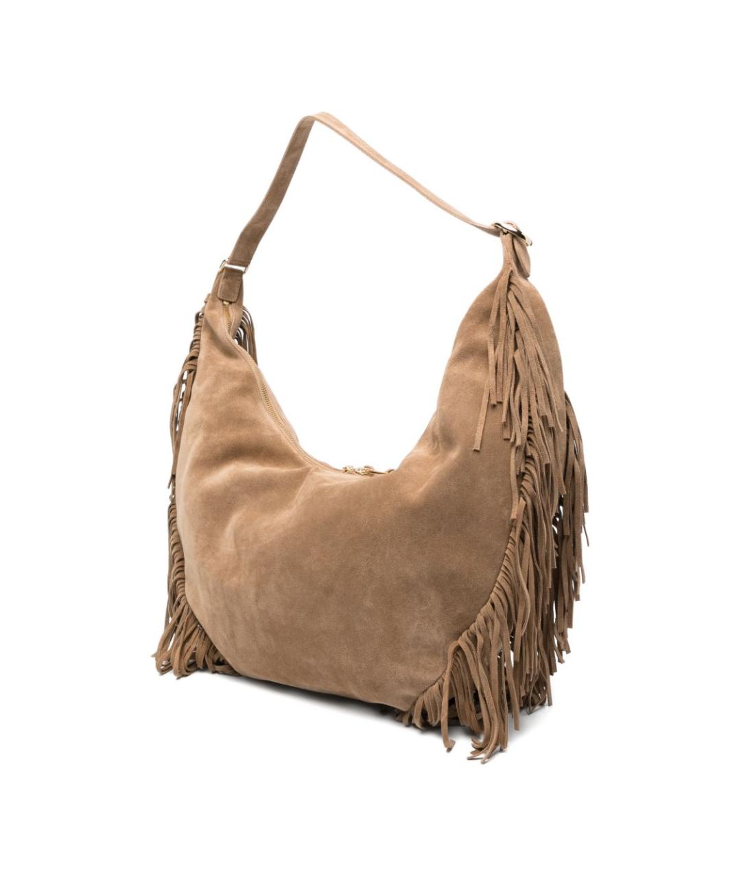 ORCIANI Бежевая замшевая сумка через плечо, фото 4