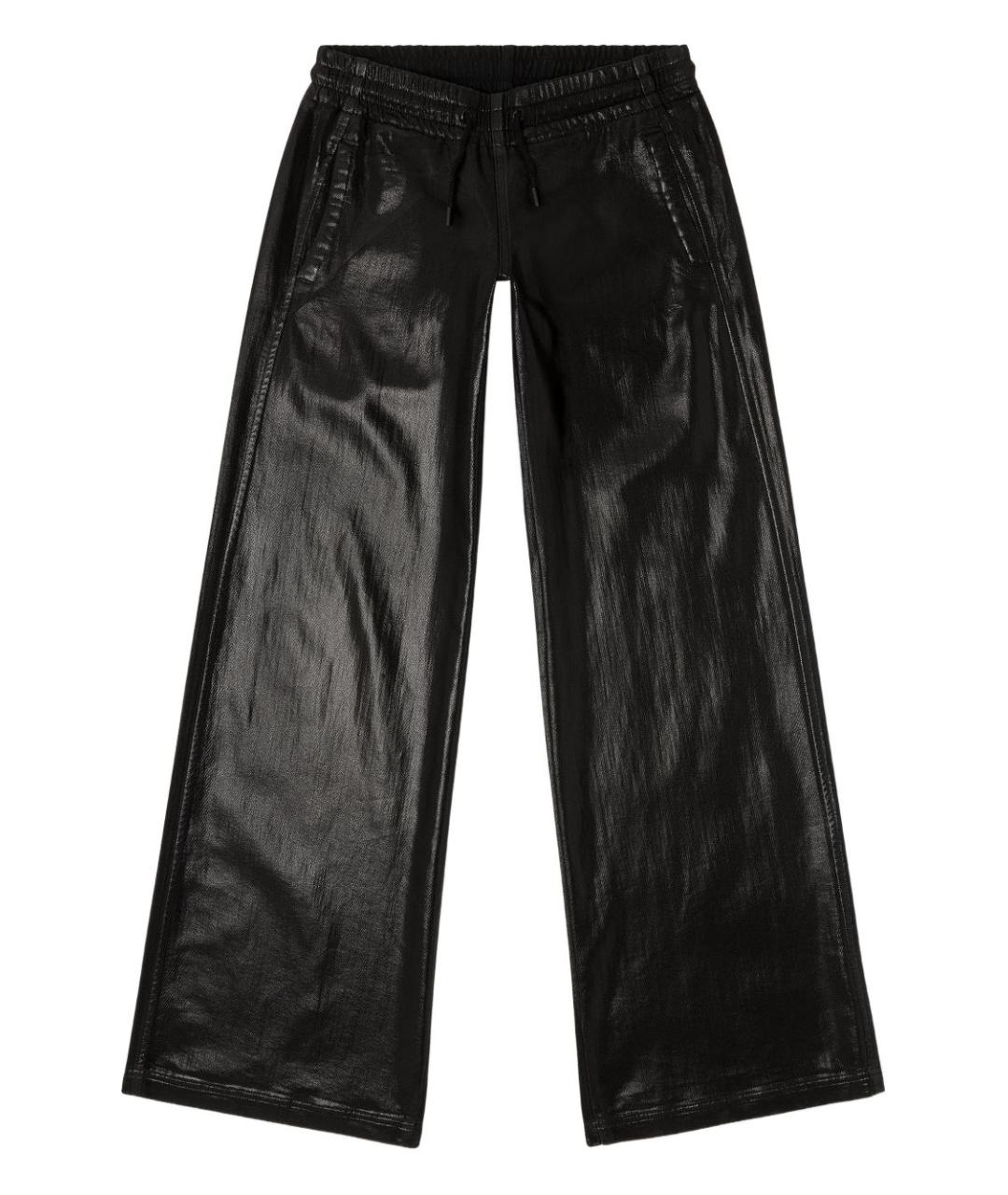 DIESEL Черные хлопко-эластановые прямые брюки, фото 1