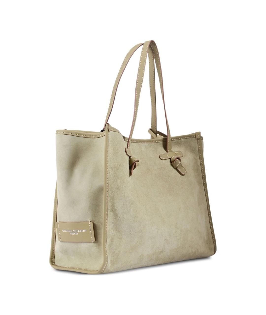 Gianni Chiarini Зеленая замшевая сумка тоут, фото 2