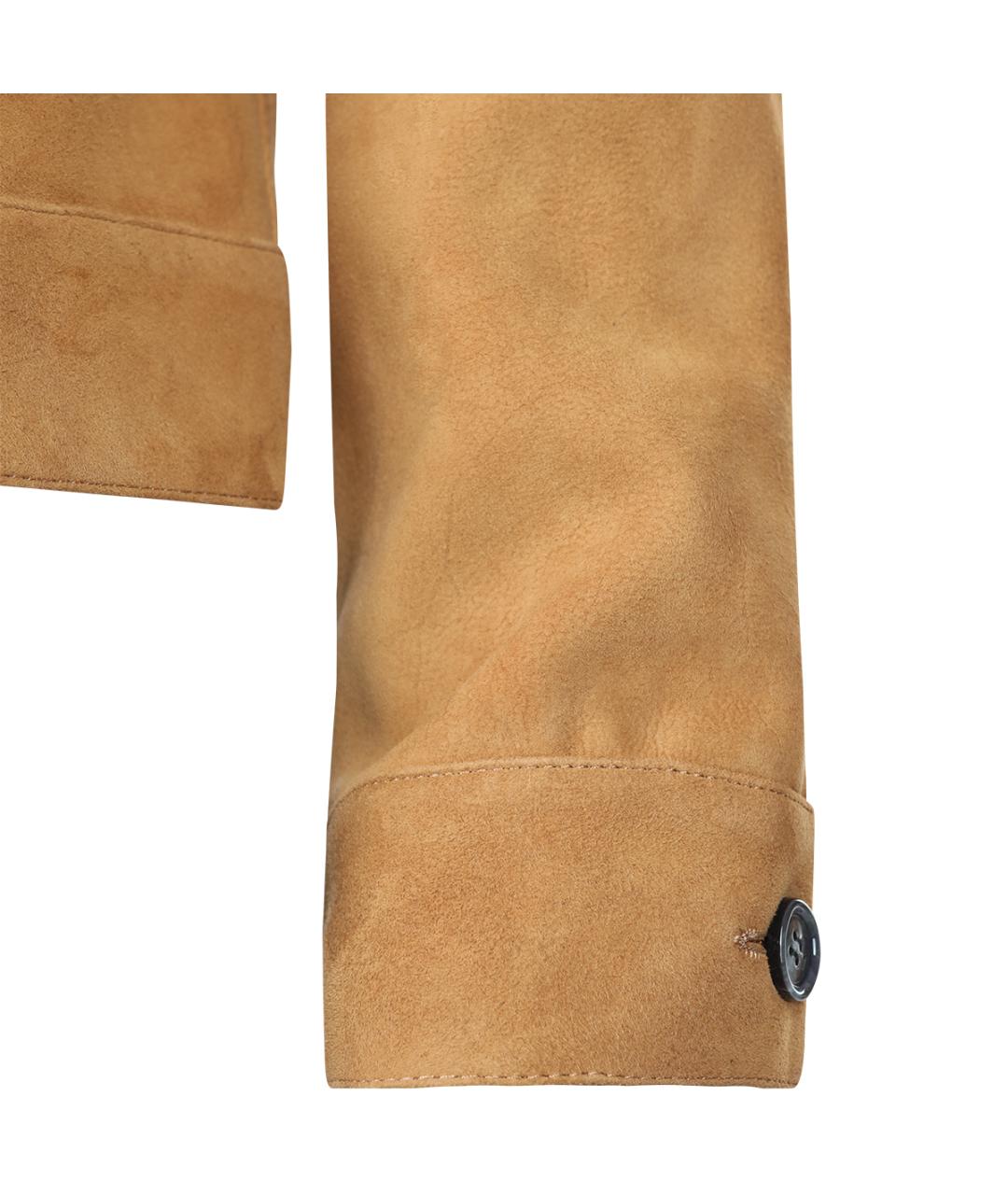 Ami Paris Коричневая замшевая куртка, фото 4