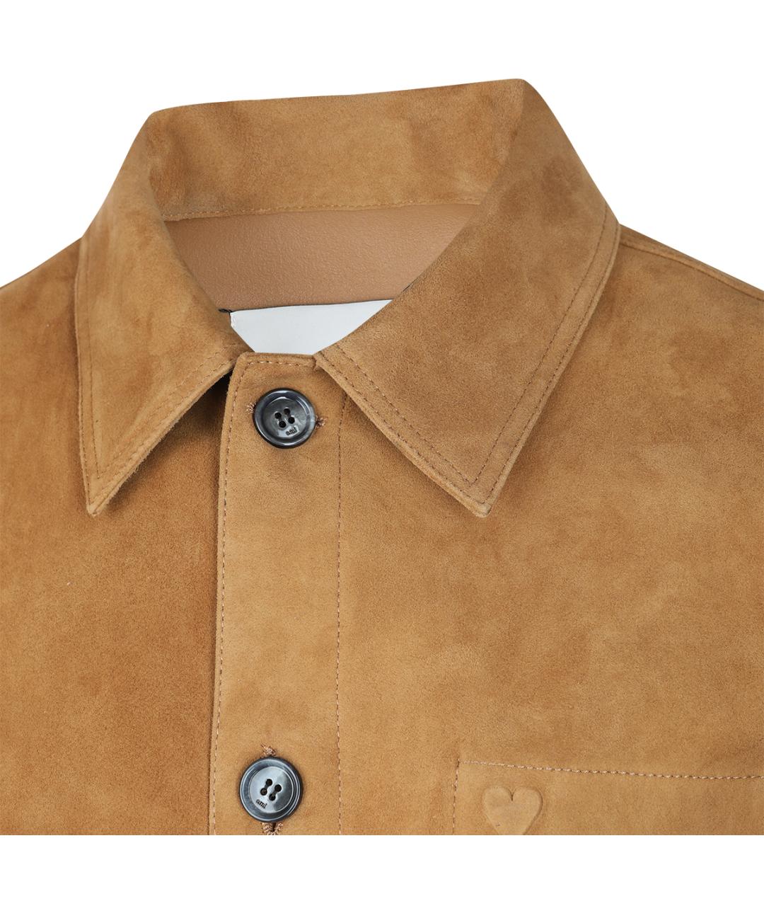 Ami Paris Коричневая замшевая куртка, фото 3