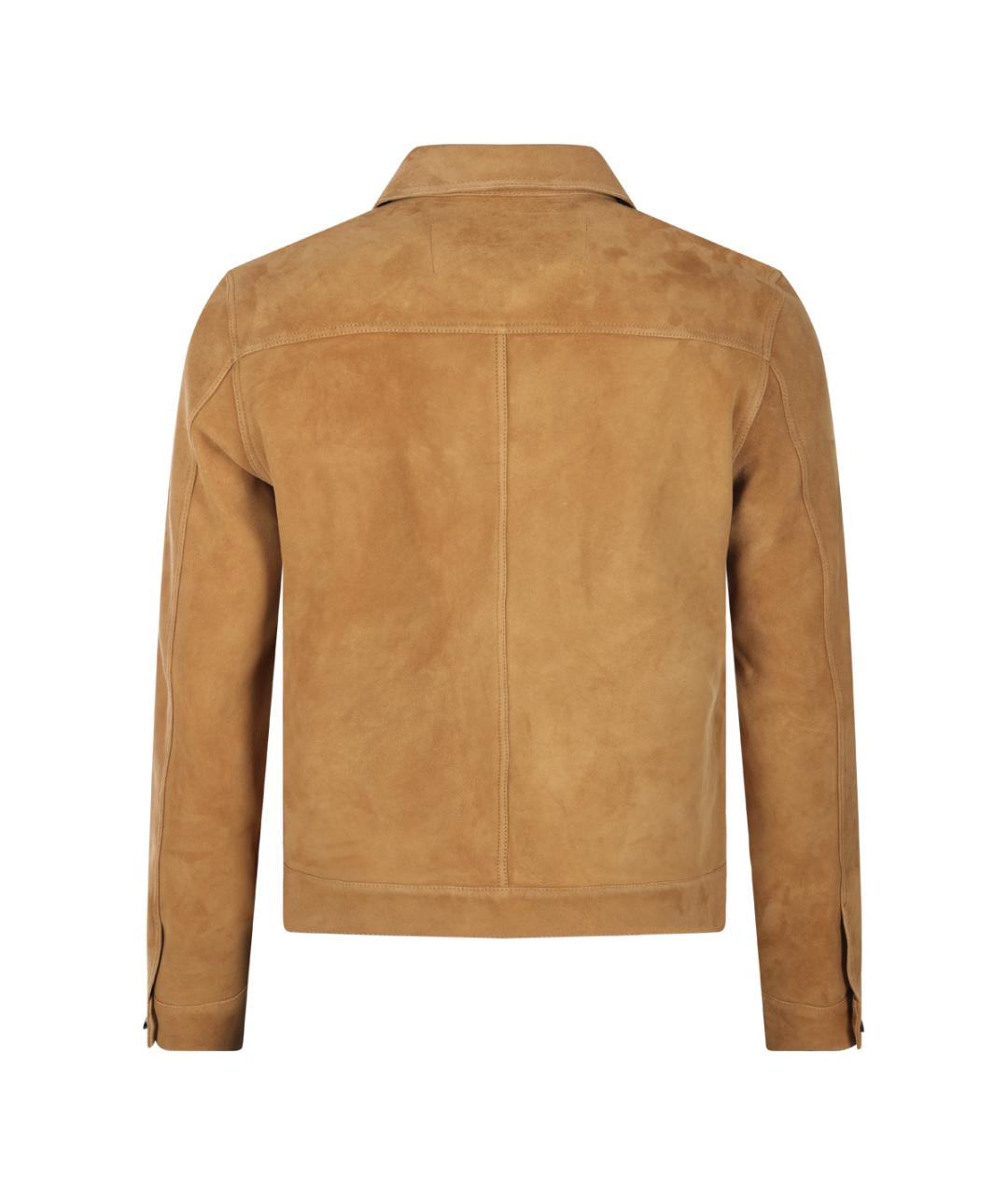 Ami Paris Коричневая замшевая куртка, фото 2