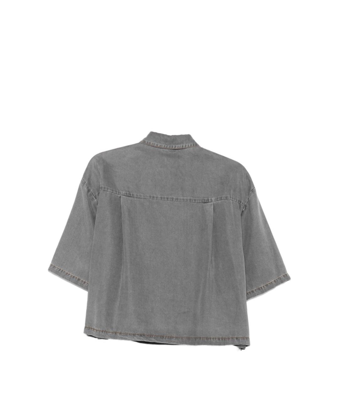 SEMICOUTURE Серая хлопковая рубашка, фото 3