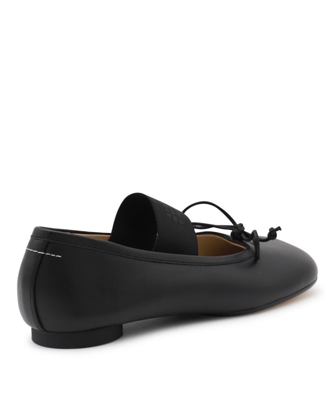 MM6 MAISON MARGIELA Черные кожаные балетки, фото 3