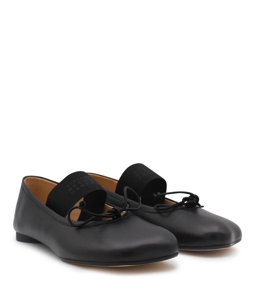 MM6 MAISON MARGIELA Черные кожаные балетки, фото 2