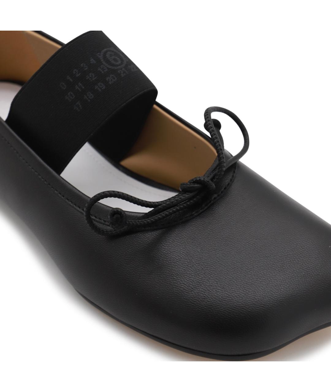 MM6 MAISON MARGIELA Черные кожаные балетки, фото 4