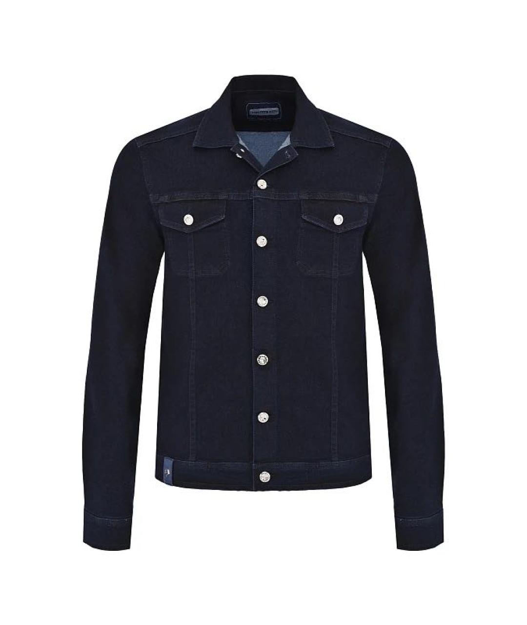 STEFANO RICCI Темно-синяя деним куртка, фото 1