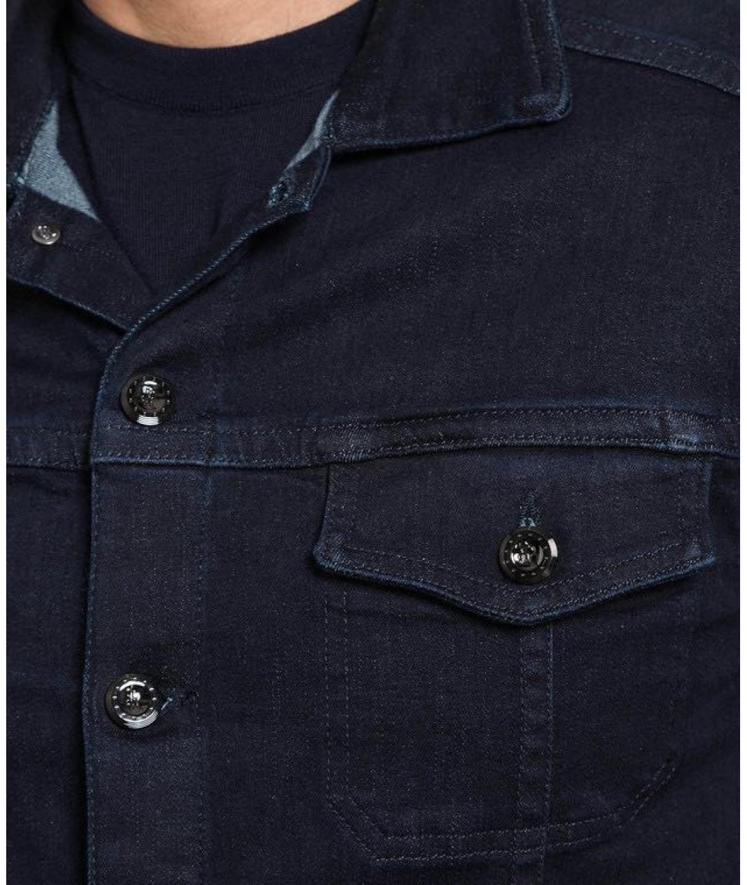 STEFANO RICCI Темно-синяя деним куртка, фото 7
