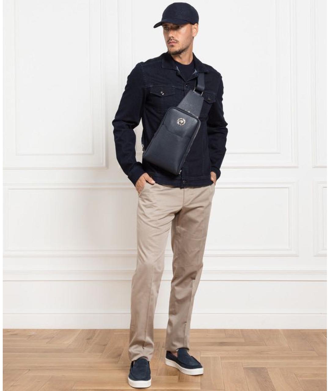 STEFANO RICCI Темно-синяя деним куртка, фото 5