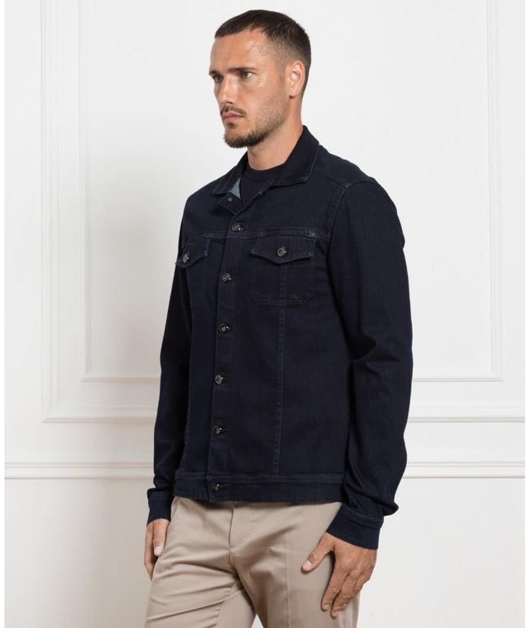 STEFANO RICCI Темно-синяя деним куртка, фото 3