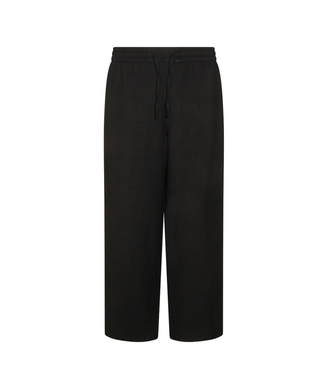 Ami Paris Черные вискозные повседневные брюки, фото 8