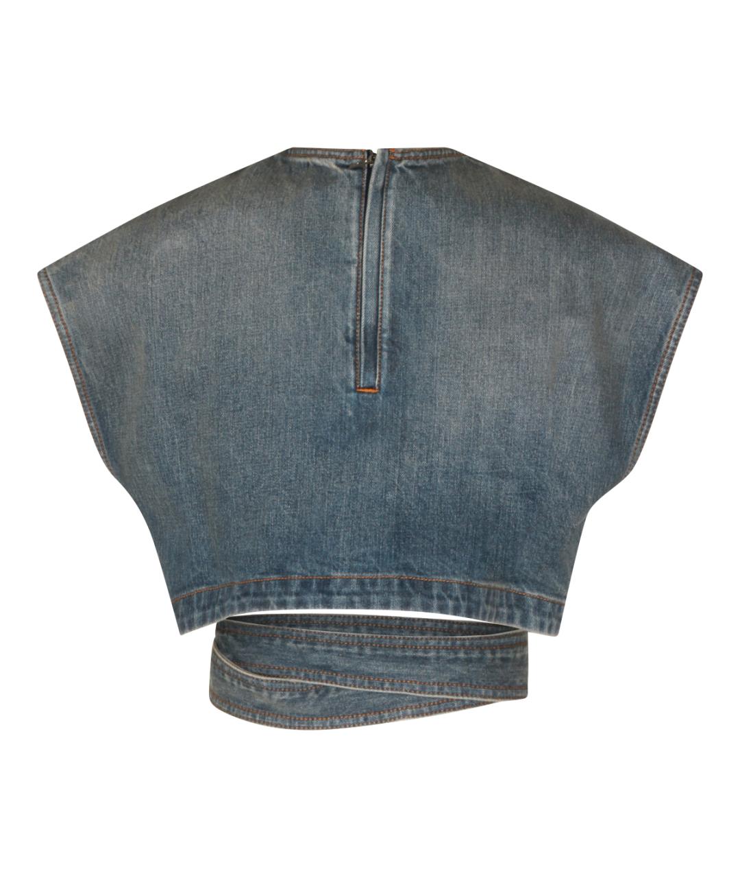 ALAIA Синяя хлопковая футболка, фото 2