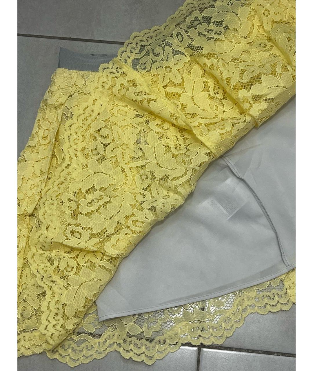 LIU JO Желтая полиамидовая юбка мини, фото 4