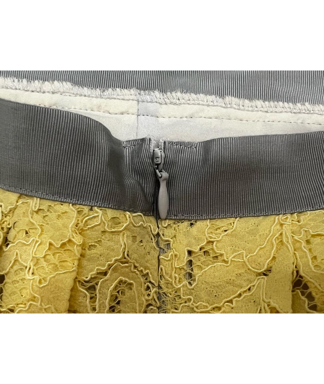 LIU JO Желтая полиамидовая юбка мини, фото 3