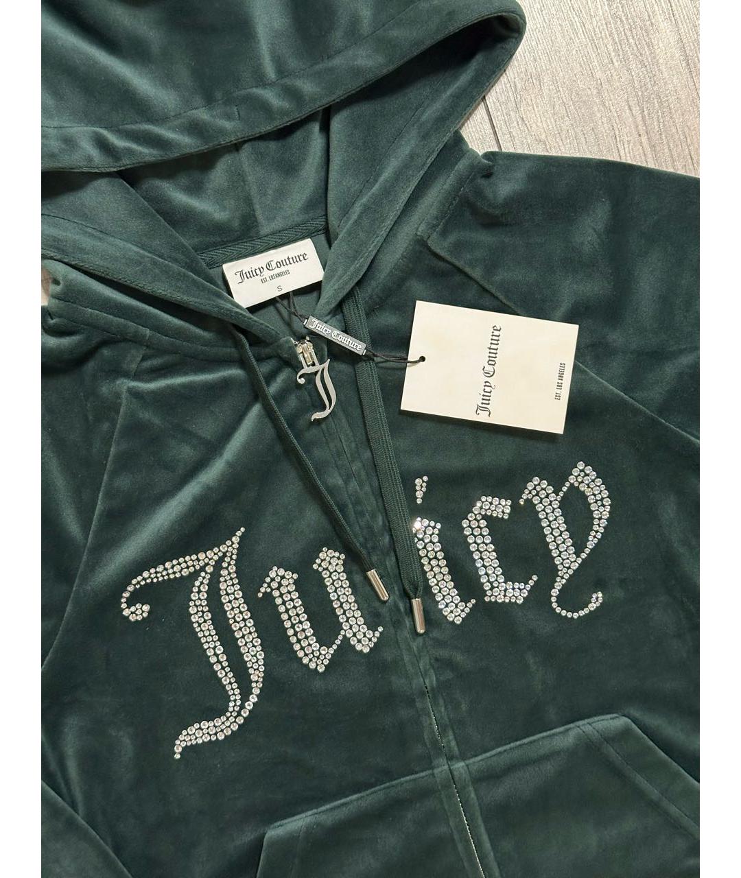 JUICY COUTURE Зеленый велюровый спортивные костюмы, фото 7
