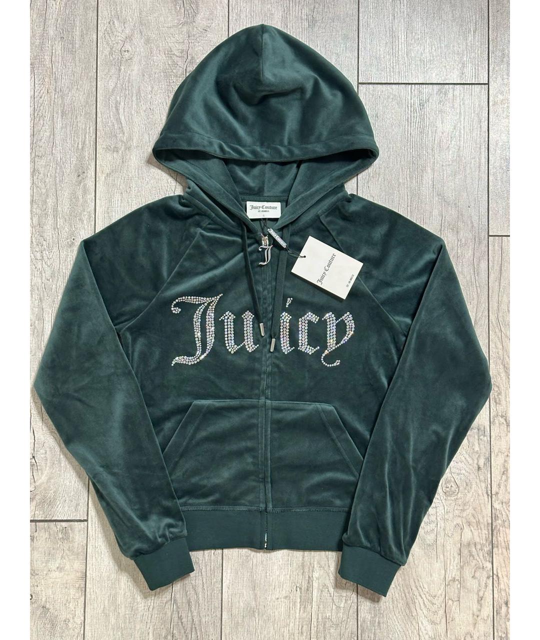 JUICY COUTURE Зеленый велюровый спортивные костюмы, фото 3