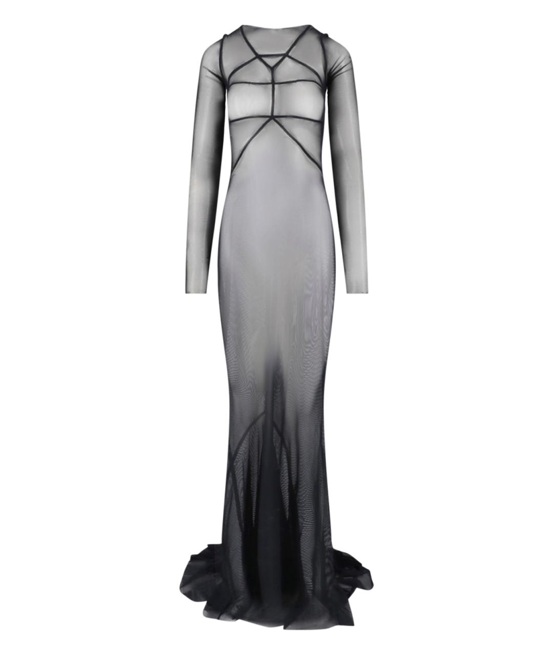 RICK OWENS Черное полиамидовое вечернее платье, фото 1