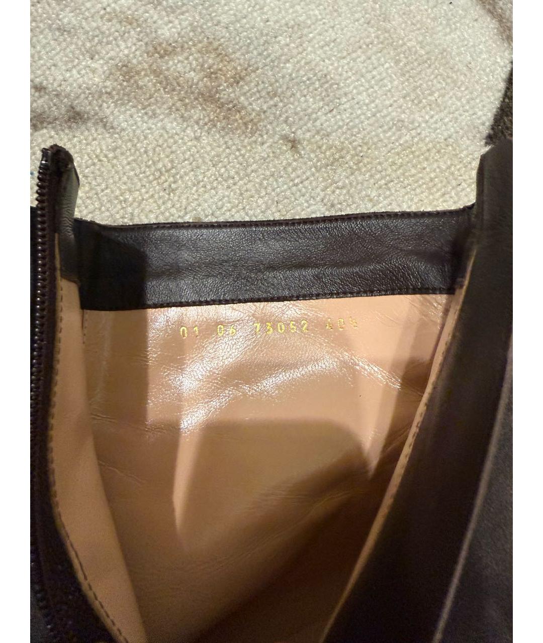 GIANVITO ROSSI Коричневые замшевые полусапоги, фото 6