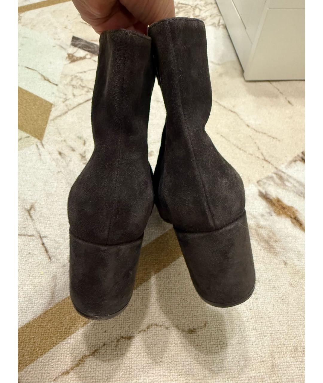 GIANVITO ROSSI Коричневые замшевые полусапоги, фото 4