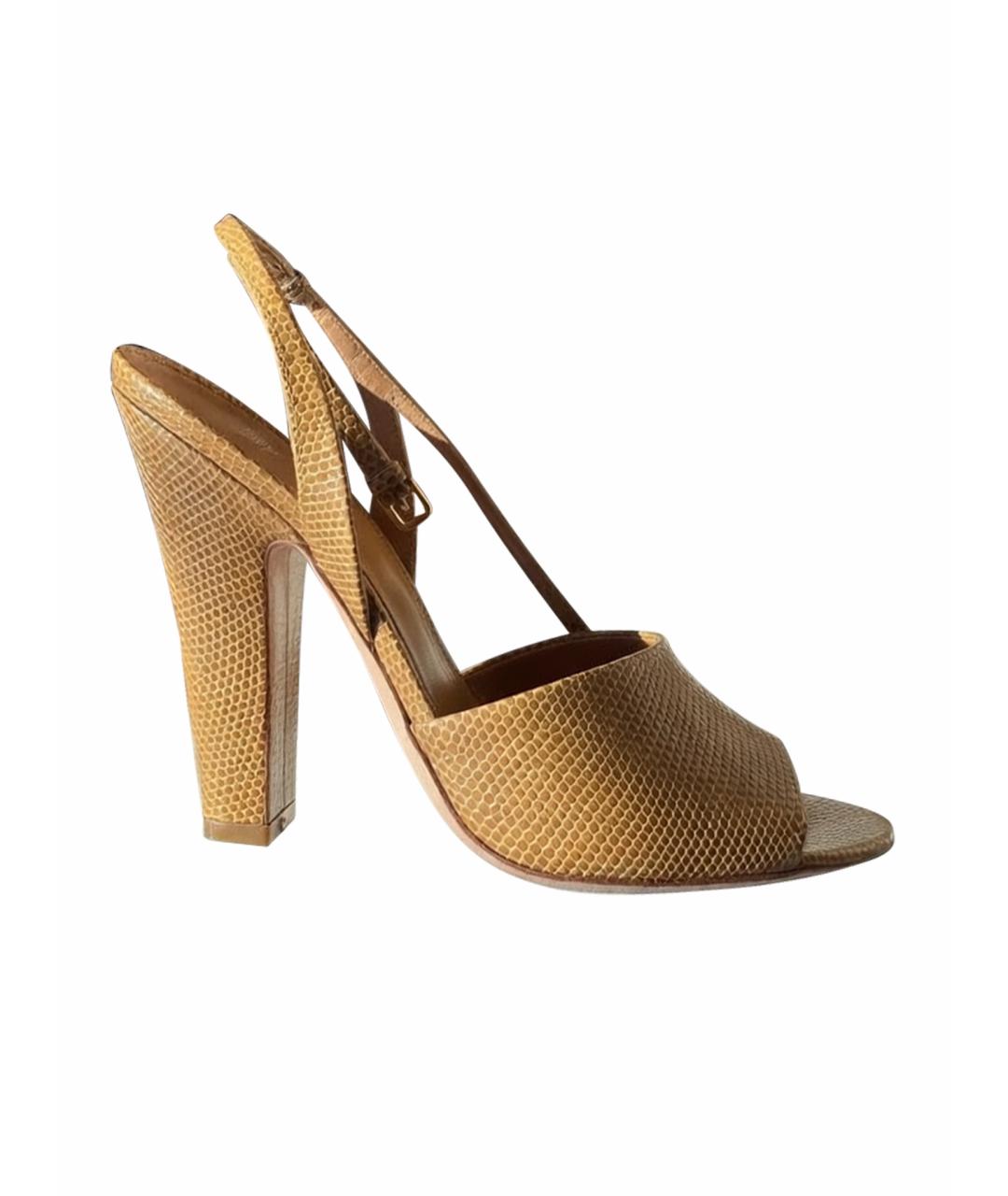 SAINT LAURENT Бежевые босоножки, фото 1