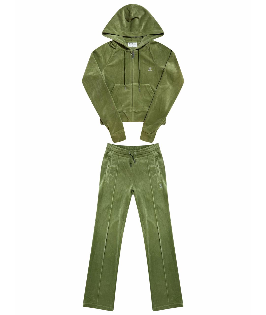 JUICY COUTURE Зеленый велюровый спортивные костюмы, фото 1