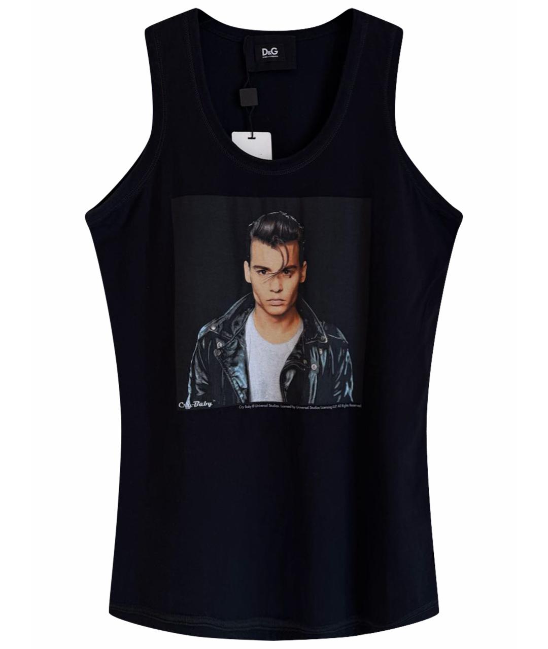 DOLCE&GABBANA Черная хлопковая майка, фото 1