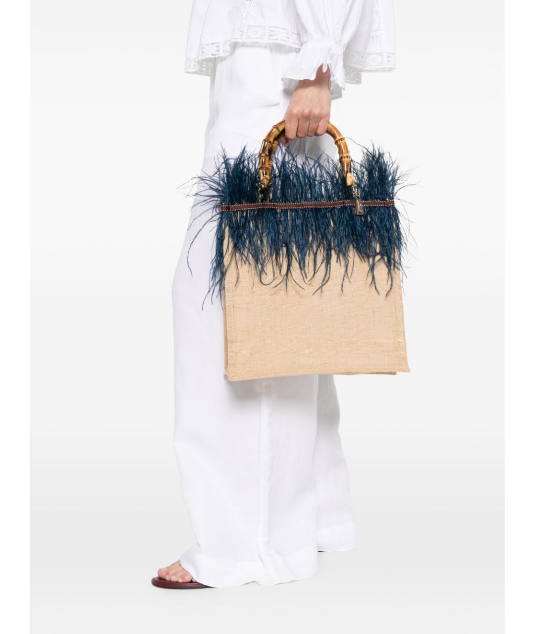 LA MILANESA Синяя сумка с короткими ручками, фото 2