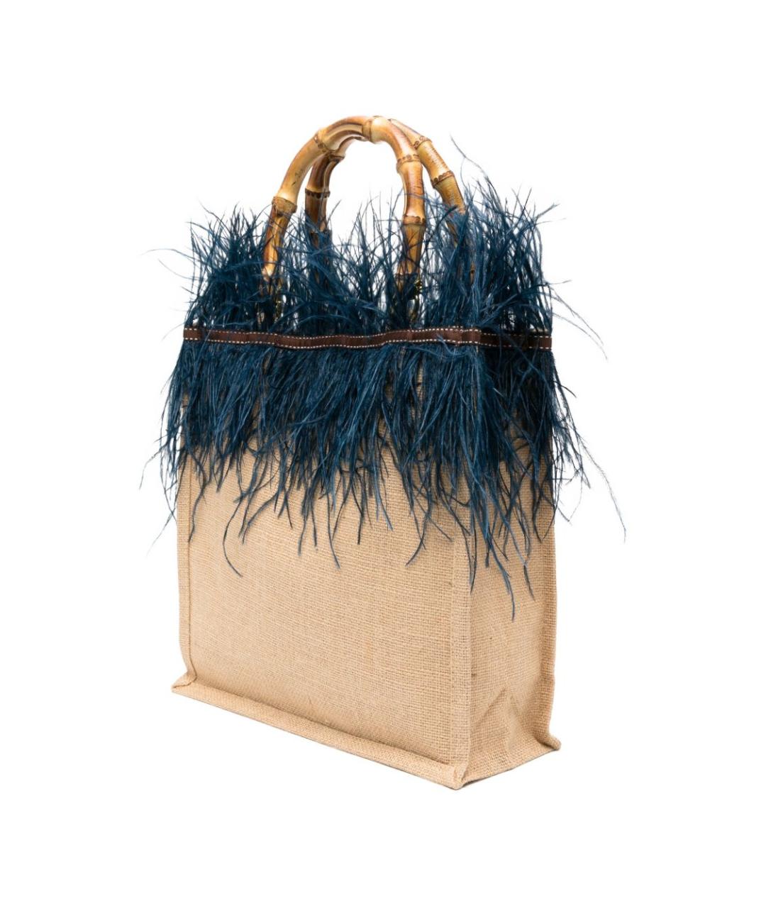 LA MILANESA Синяя сумка с короткими ручками, фото 3